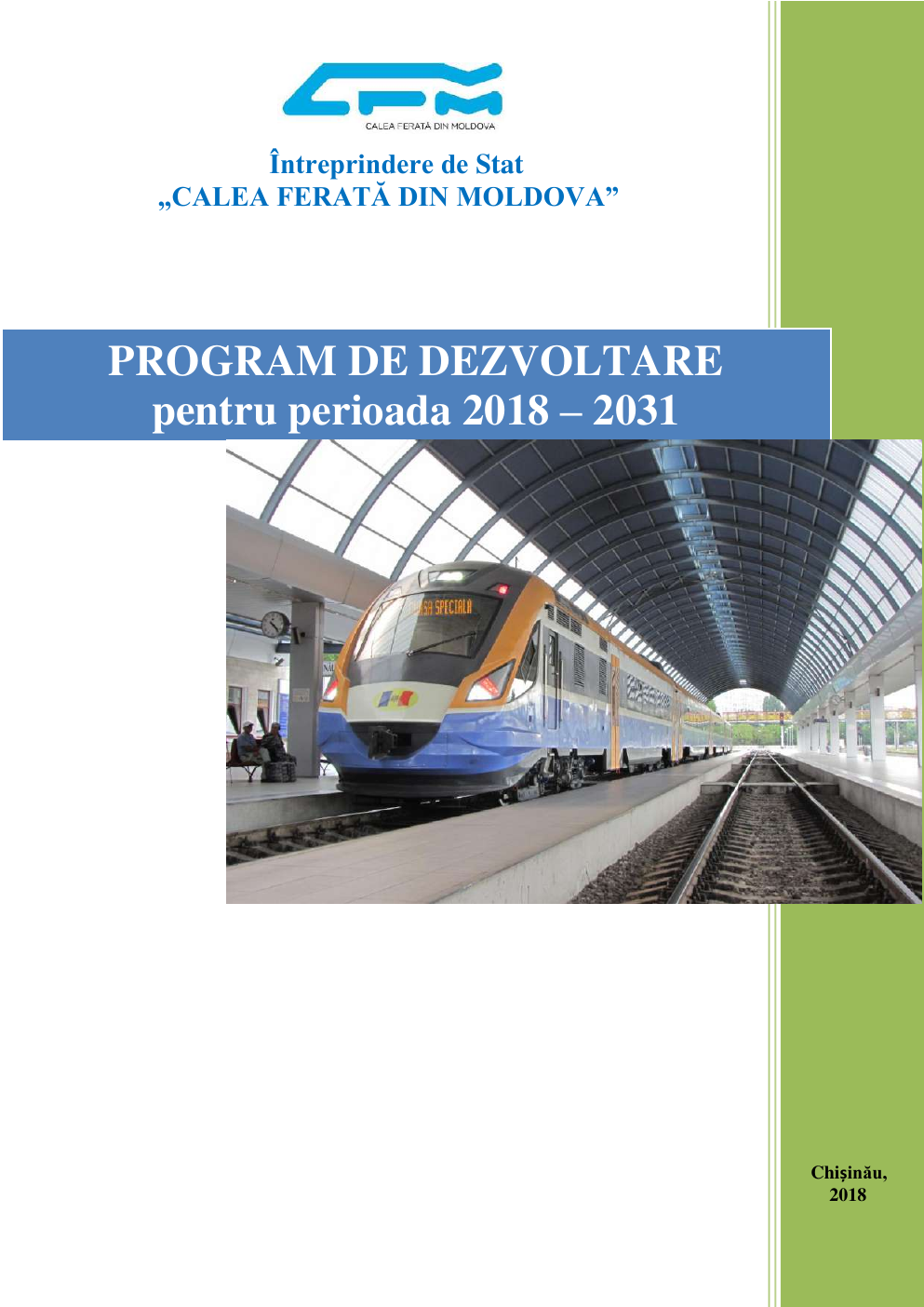 Copertă Program de dezvoltare CFM 2018 2031